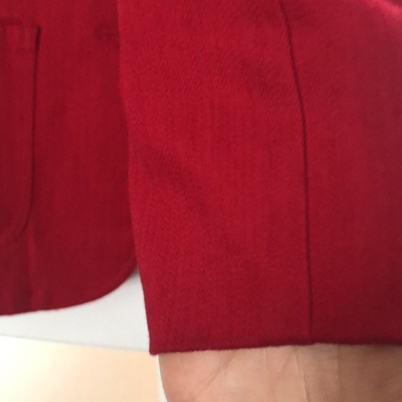 Red blazer & 3 pockets, buttons, Street One, Eur40/Us10, cotton&elastin - Picture 10 of 11